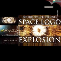空间爆炸LOGO标志展示AE模板