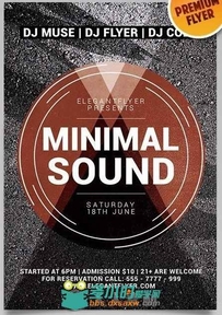 最细小的声音主题海报PSD模板Minimal_Sound