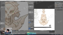 ZBrush于Blender游戏道具3D打印级雕刻工作流视频教程