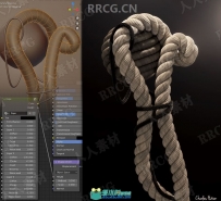 Rope Shader绳子纤维细节Blender插件V0.1版