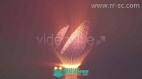 美丽优雅粒子光束展示标志Logo演绎AE模板 Videohive Shiny Logo With Elegant Fin...