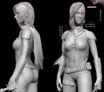 ZBrush女刺客角色模型雕刻视频教程