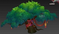 Q版许愿树3D模型 树木3d模型一棵