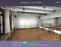 完整的现代舞蹈室场景环境3D模型合辑