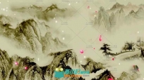 中国水墨画风格沁园春雪背景视频素材