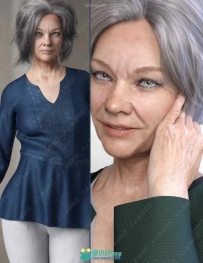 年长女性老年女人形象角色3D模型合集