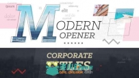 现代时尚公司标题动画AE模板 Videohive Modern Opener Corporate Titles 17381...