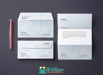 信封样式第四版展示PSD模板Letter-Envelope-Stationery-Mockup