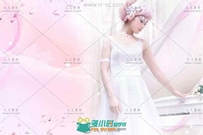 浪漫钢琴时尚潮流婚纱写真模板