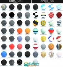 C4D超过500种材质预设The Pixel Lab Material Pack for Cinema4D