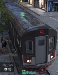 涂鸦地铁内部外部精细3D模型