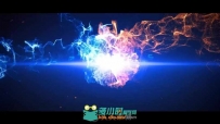 时尚好看的粒子飞舞汇聚文字标题标志LOGO演绎AE模板Epic Particle Reveal