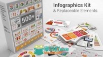500多款企业数据统计信息图表动画展示幻灯片AE模板Videohive Infographics Kit & ...