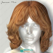 时尚个性不同女性发色树叶装饰发型3D模型合集