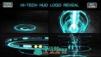 炫酷高科技HUD展示标志LOGO演绎AE模板Videohive Hi-tech HUD Logo Reveal 17570074