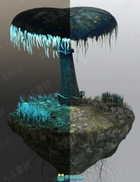 幻想西洋镜寂静神奇小岛环境场景3D模型合集