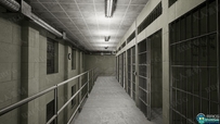 现代拘留牢房设施控制室场景环境Unreal Engine游戏素材资源