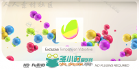 绚丽多彩的3D卡通运动球儿童品牌标志展示AE模板Videohive Colorful 3D Balls Kids...