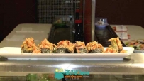 寿司店制作精致美味菜品特写高清实拍视频素材
