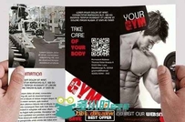 健身房三折宣传册展示第三版PSD模板Gym_Tri-Fold_Brochure_AG041