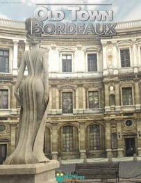 法国波尔多老城古典风格建筑设施3D模型