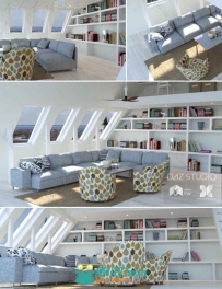 现代简单大方的室内家具3D模型合辑