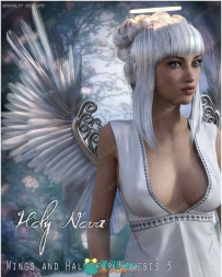 不同发色服装颜色翅膀美丽天使3D模型
