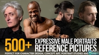 500组富有表现力的男性肖像表情高清参考图合集