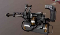 次世代武器3D模型 加特林多管旋转机关枪