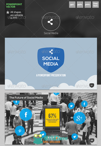 社交媒体风格PPT模板GR.Social.Media.Powerpoint.Template.6335900