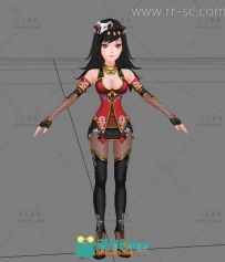 一个性感的美少女3D模型