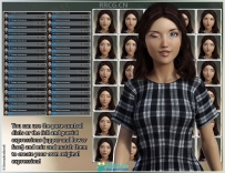 女性人物搞怪可爱表情3D模型合集