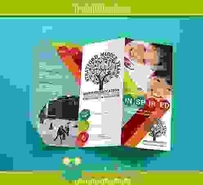 儿童主题三叠宣传册展示PSD模板PSD Mock-Up - Tri-Fold Brochure
