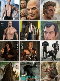 DAZ3D超逼真个性男性3D模型合辑 DAZ3D IVAN 7 PRO BUNDLE