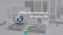 办公室楼宇环境设备物件等3D模型与材质贴图UE4游戏素材资源