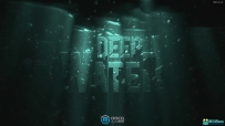 水下深水光线照射Logo演绎动画AE模板