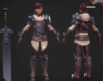 Shardboundn战旗游戏八个3d角色模型 含动作模型贴图原画