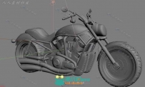 现实帅气高模摩托车3D模型