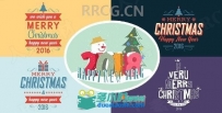圣诞节主题卡通标题展示动画AE模板