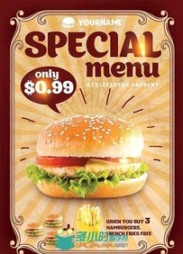 特制餐厅菜单PSD模板special-menu-flyer