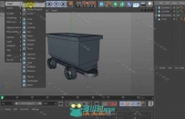 C4D传统侧卸式矿车建模视频教程