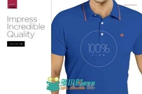 高尔夫男士套装展示PSD模板Golf Uniform Mock-up