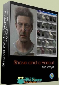 JoeAlter Shave A Haircut头发毛皮Maya插件V9.0v22版 JoeAlter Shave and a Haircu...