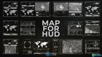 高科技行星坐标HUD平视显示动画AE模板