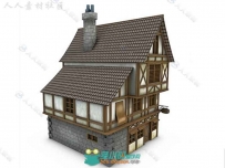 中世建筑小酒馆历史环境模型Unity3D素材资源