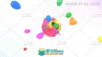 混合油漆汇聚冲击爆炸标志展示Logo演绎AE模板 Videohive Mixing Paints Logo Rev...