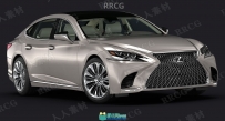 雷克萨斯轿车Lexus LS 500 2018款真实汽车3D模型