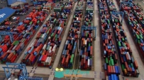 航拍港口集装箱视频素材