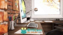 创意现代企业办公桌展示幻灯片产品宣传AE模板 Videohive Creative Desk 11553474