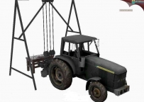 废弃残旧的卡车拖拉机3D模型下载